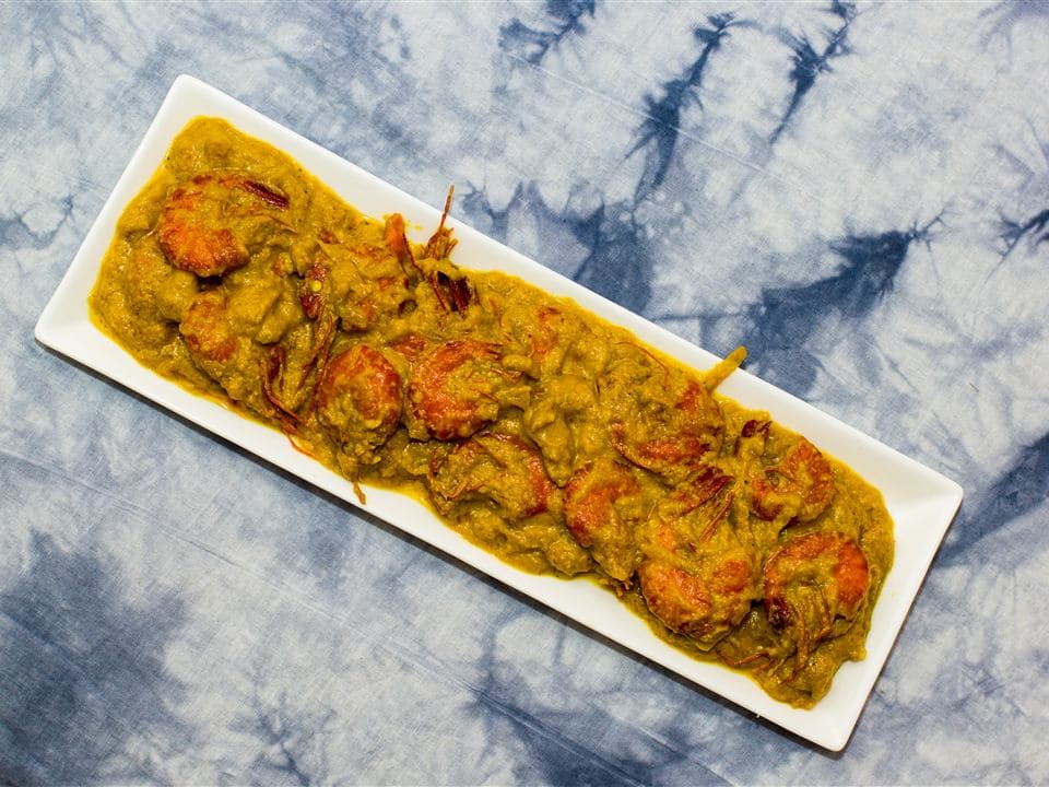 Bengal Boat Curry with tiger king prawns